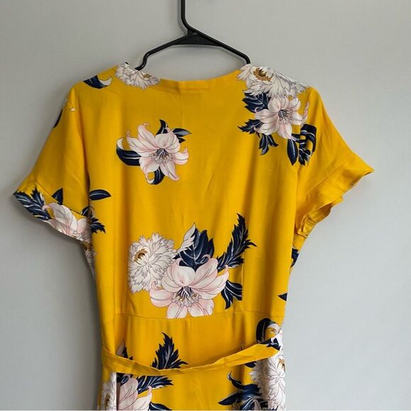 Loft Flutter Floral Print Midi Button Up Sun Dress Size 10 NWT Garden Party - Picture 9 of 9